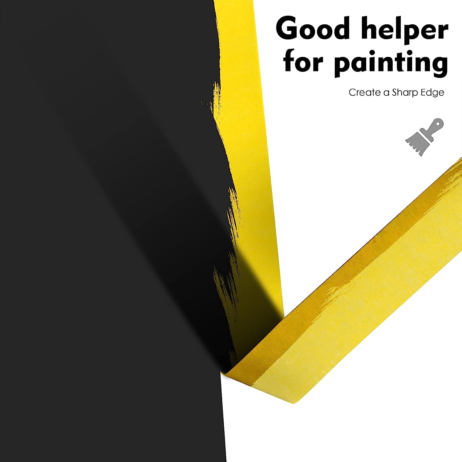 KIWIHUB Yellow Painter's Tape,1 inch x 60 Yards - Medium Adhesive Masking Tape for Painting,Labeling,DIY Crafting,Decoration and Medium Adhesive Masking Tape for Painting,Labeling,Automotive Refinish - Image 3